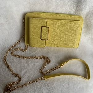 Yellow crossbody purse